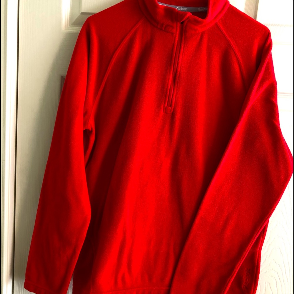 Men’s Reebok orange fleece with back pocket